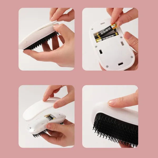 Portable Vibrating Scalp & Hair Massager Comb – For Dry & Wet Use