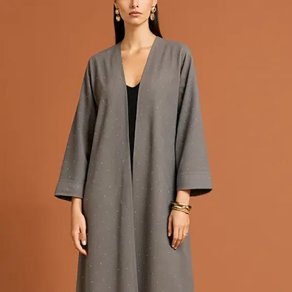 Polka Dot Pattern Open Style Long Kimono Cardigan