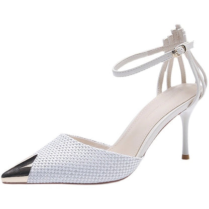 Braided Strap Pointed Stilettos