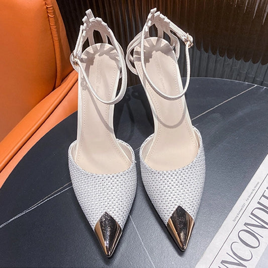 Braided Strap Pointed Stilettos