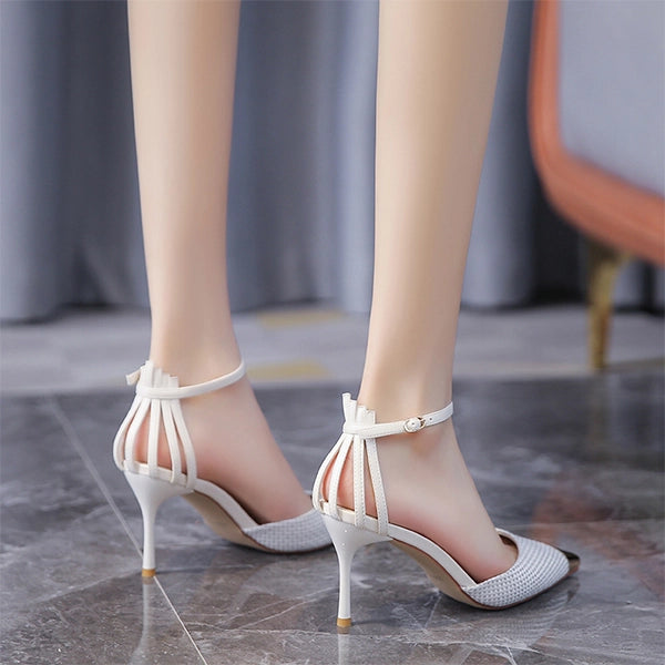 Braided Strap Pointed Stilettos