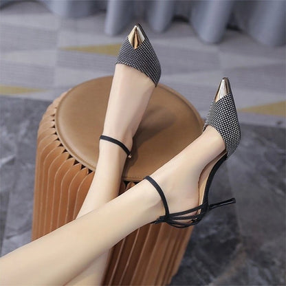Braided Strap Pointed Stilettos