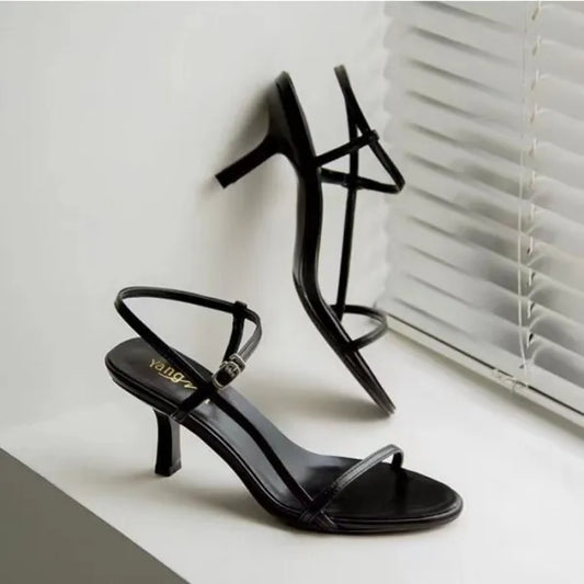 Elegant Buckle Strap Heels – Formal & Party Wear