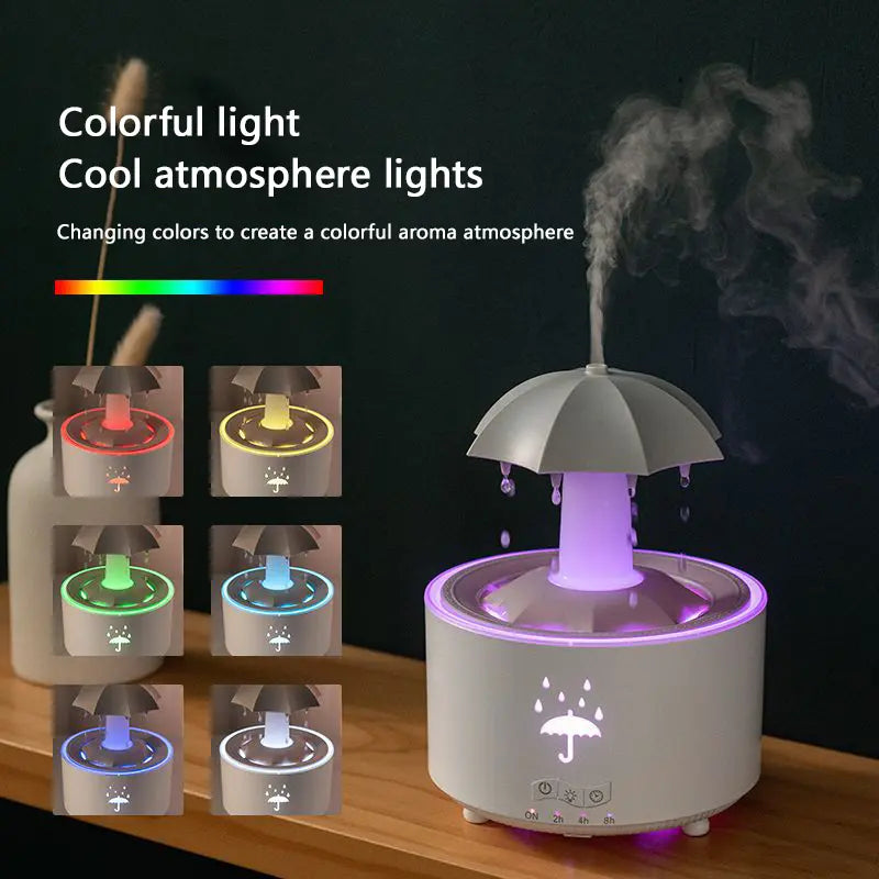 Raindrop Aroma Humidifier with Colorful Light