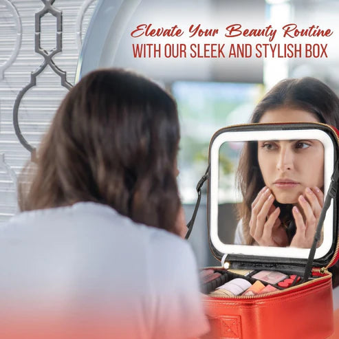 Travel Makeup Bag With Led Mirror