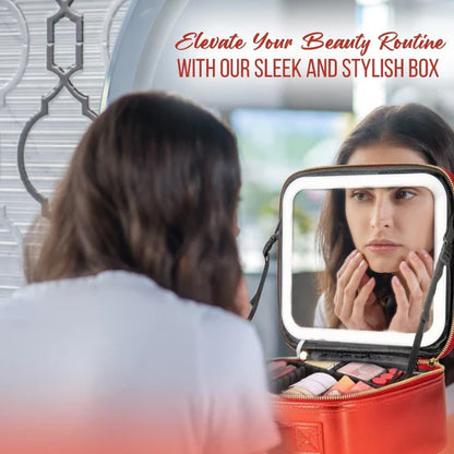 Travel Makeup Bag With Led Mirror