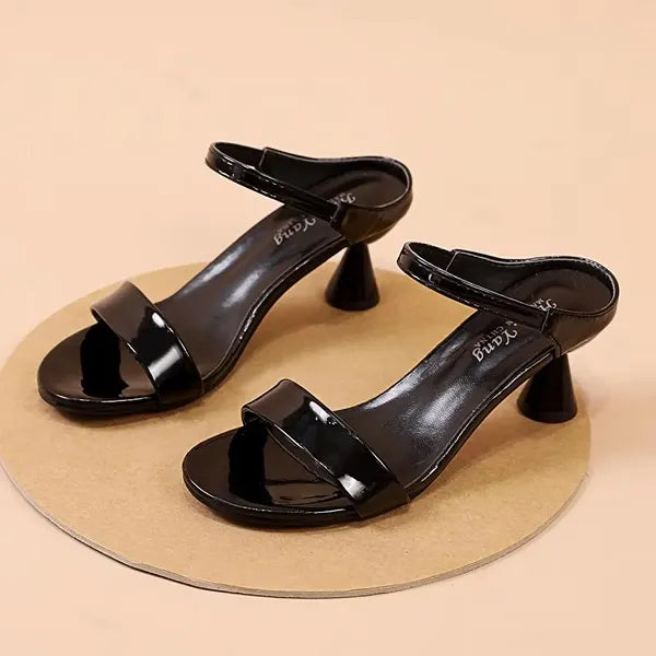 Open-Toe Strap Closure Outdoor Party Wear Women Heeled Sandals