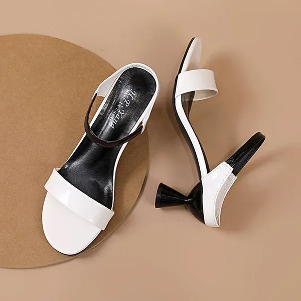 Open-Toe Strap Closure Outdoor Party Wear Women Heeled Sandals