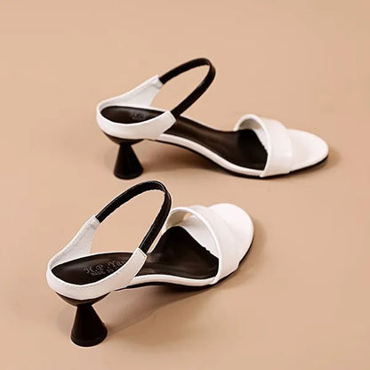 Open-Toe Strap Closure Outdoor Party Wear Women Heeled Sandals
