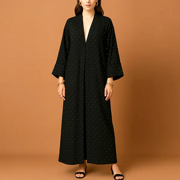 Polka Dot Pattern Open Style Long Kimono Cardigan