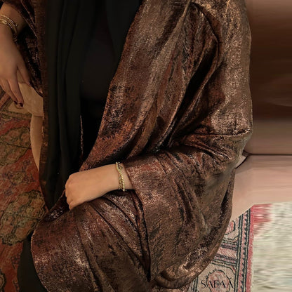 Muslim Fashion Bronzing Robe Abaya Outer Wear
