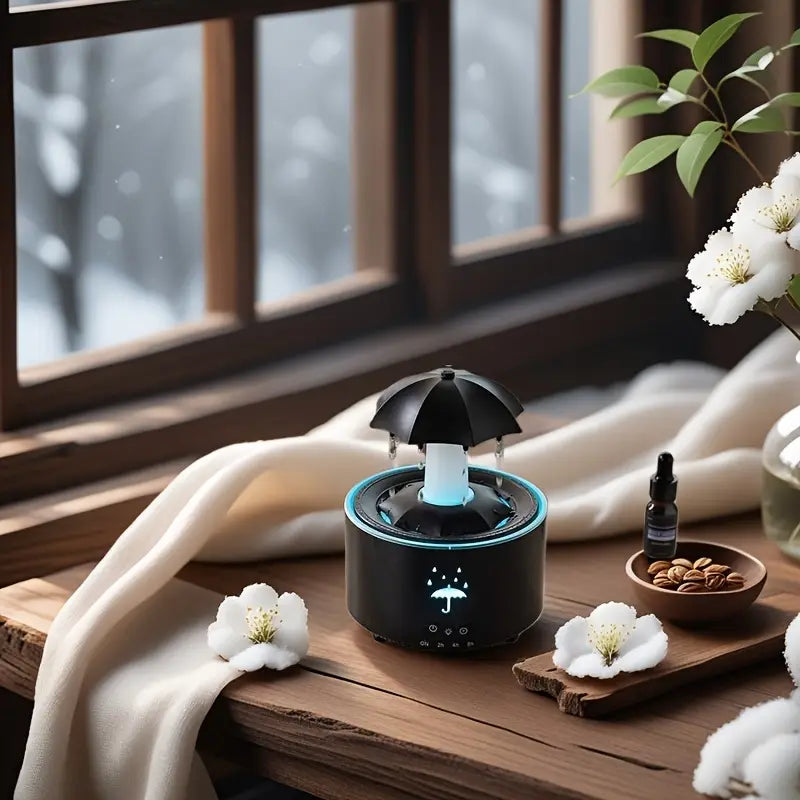 Raindrop Aroma Humidifier with Colorful Light