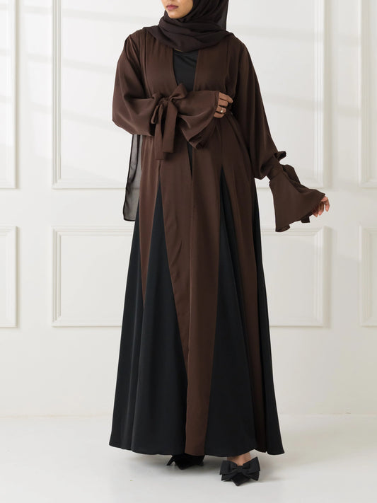 Milan Two-Piece Abaya - Brown