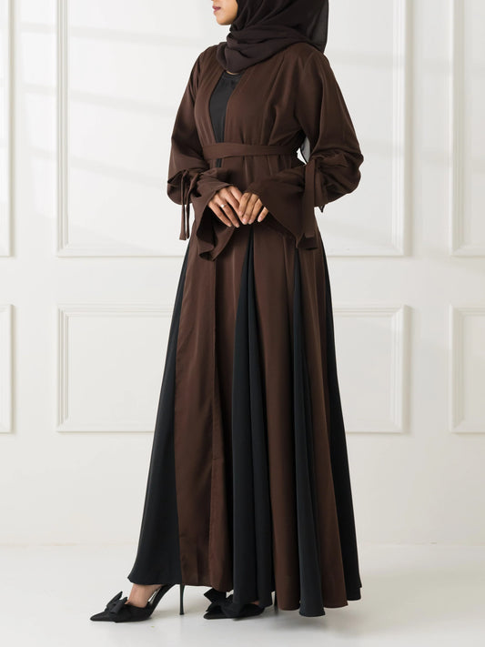 Milan Two-Piece Abaya - Brown