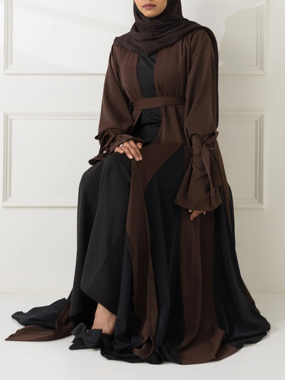 Milan Two-Piece Abaya - Brown